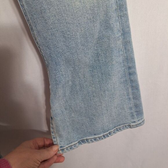 Lucky Brand Womens Flare Jeans Country Western Boho Distressed Slits Size 0 - Picture 4 of 13